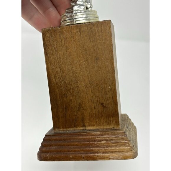 Vintage 1960s Wood And Metal Rifle Pistol Shooting Award Trophy Award - Picture 5 of 10